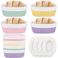 4 Pcs Oval Banneton Proofing Baskets 10 Inch - color: Rich Color, size: 10 Inch