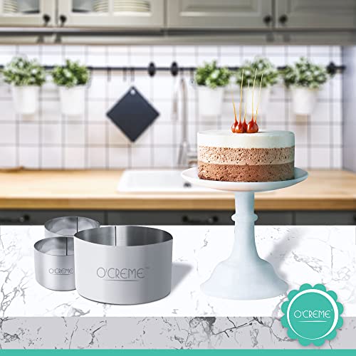 O'Creme Stainless Steel Cake Ring Mold for Baking, 6 x 3 Inch - color: 3" High, size: 6" Diameter