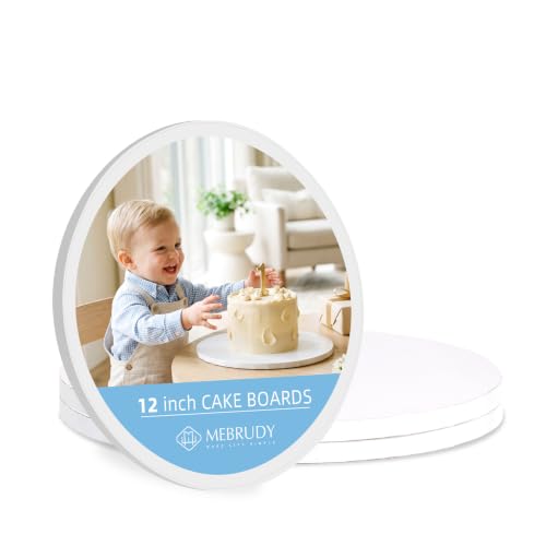 MEBRUDY 3 PCS Cake Boards 12 Inch Round 1/2 Inch Thick - size: 12 Inch/3 PCS