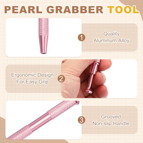 uxcell 3Pcs Sprinkle Pen for Cake Decorating,4.7in 4 Claw Sprinkle,Pink - color: Pink
