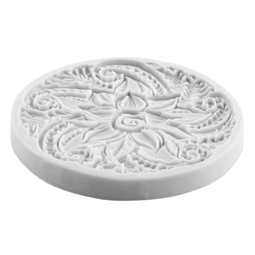 Lingzhi Embossed Flower Silicone Mold Embossing Mat Textured Fondant Mold - color: Style V