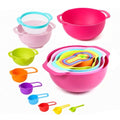 Mixing Bowls, Nesting Baking Bowls with Colander & Fine Mesh (Candy-10PCS) - color: Candy-10PCS