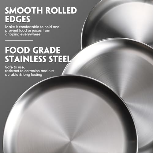 8 Pieces Silver Pizza Pans 8 Inch Bakeware - color: Silver, size: 8 Inch