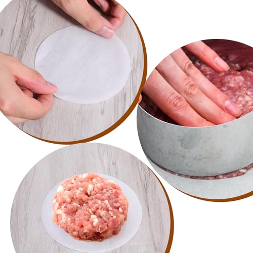 200Pcs Hamburger Patty Paper 4.3 Inch Round Patty Paper