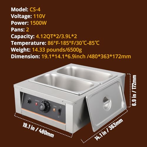 Chocolate Tempering Machine - size: 4.12 QT(3.3L)*2