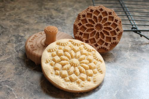 Large Wood Cookie Stamp, 3.1 inch (Chartres Cathedral CS8-017) - color: Chartres Cathedral CS8-017