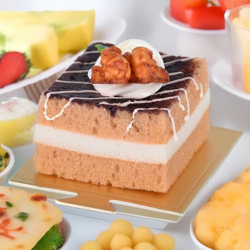 100 Pcs Mini Cake Boards for Baking Dessert,9 * 8.4 cm(Gold) - color: Gold