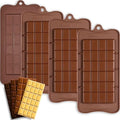 HKNMTT Chocolate Bar Molds Silicone Classic 4 Pack, Snap Candy Bars Making Mould Set, BPA Free Soy Candle Wax Melt Durable Mold Easy Release Non-Stick for Protein and Energy DIY Handmade Gifts - style: Thin Chocolate Bar 4PCS