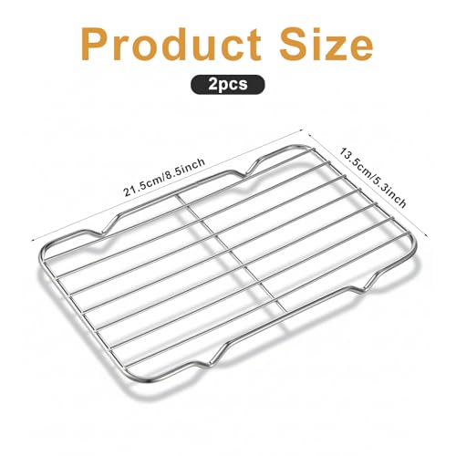 cobee1 Pc Cooling Rack For Baking, Roasting Rack Stainless Steel Wire Racks Cooling With 4 Legs, 5.3 X 8.5 Inch Rectangle Cooking Racks For Baking Cooking Roasting Oven