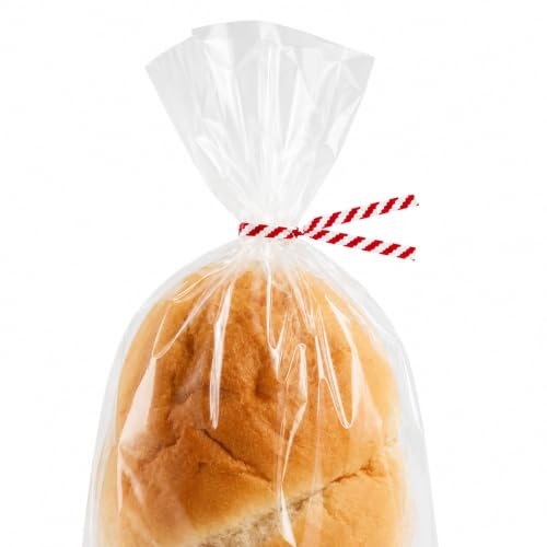5 Inch Red & White Striped Twist Ties - 2000 Count | Paper Coated Wire Bag Ties | Bread Bags, Bakery, Candy, Coffee & Food Packaging | Dispenser Box | Bits N Things - color: Red & White Stripped, size: 5 Inch - 2000 Count