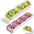 2 Pack Tiramisu Mold Rectangle Tiramisu Pans Removable 16.4*3.94*2.3 inch