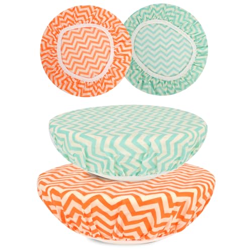 2Pcs 10inch Reusable Beeswax Elastic Bowl Covers for Bread Proofing - style: wavy