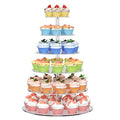 6 Tier Cupcake Stand Clear Acrylic Cupcake Tower for 60 Cupcakes