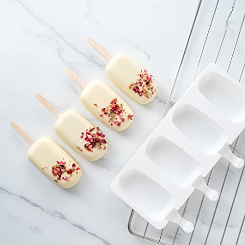 Restaurantware Round Silicone Popsicle Mold, 4-Compartment Tray, 1 Ct - size: 1 Count, style: Round