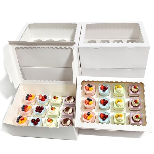 Dessert Shooter Boxes, Pack of 6, Each Holds 12 5oz Cups - size: 12.6x8.9x5.3 inches