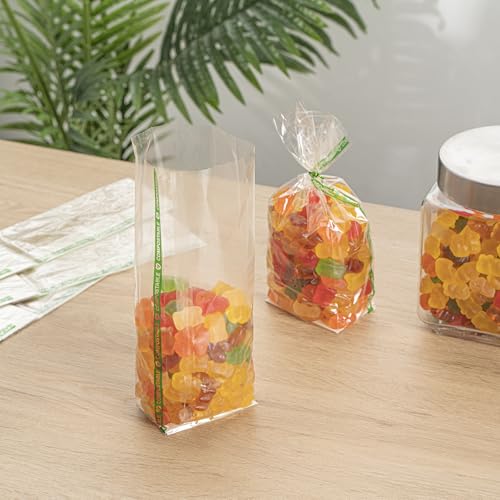 Restaurantware 3 x 2 x 8 In Clear Plastic Gusset Bread Bags, 100 Count - size: 3" x 2" x 8" - Wicker Dispensing