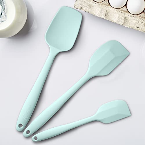 3-Piece Silicone Spatula Set, 600°F Heat Resistant, Macaron Navy - color: E-Macaron Navy