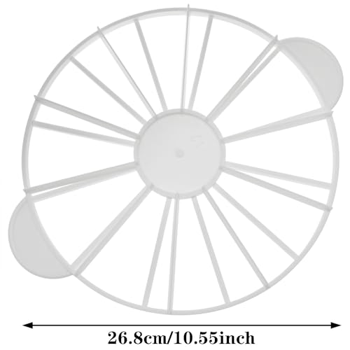 AYLIFU Cake Portion Marker Cheesecake Cutter 10/12 Slices Double Sided Cake Cutter Slicer with Handle for Pastry Baking (White, 26.8cm/10.6in Diameter)