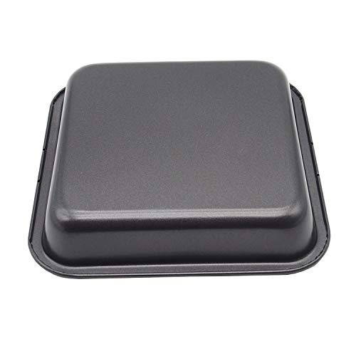 2pcs Mini Baking Pans 8 X 8 Inch (Inner 7.5 X 7.5) Square Cake Pan Bread Pan Nonstick Heavy Carbon Steel Bakeware - size: 8.33x8.33 inch Black