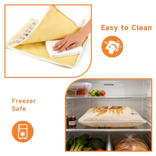 Beeswax Bread Bags for Sourdough 2 Pack, XL 13 x 17 Inch - color: Off White