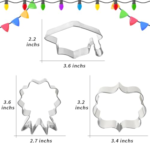 Graduation Cookie Cutters 6Pcs for Celebration Kitchen Baking - style: Graduation