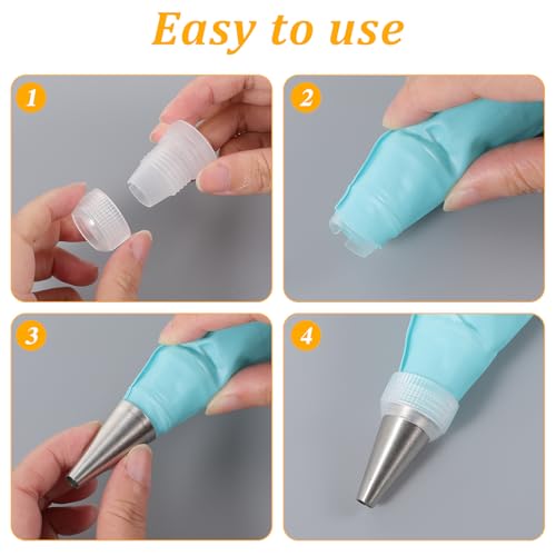 10 Pack 4 Sizes Couplers for Piping Bags, Cake Decorating Coupler Plastic