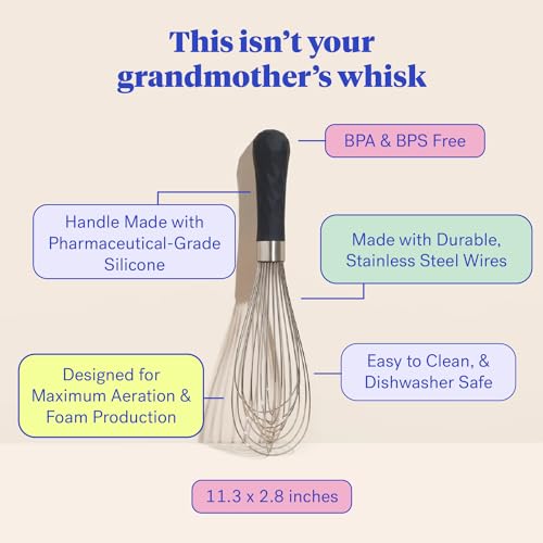 GIR 12-Wire Stainless Steel Balloon Whisk – Black - color: Black