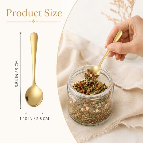 8pcs Coffee Spoon Tiny Spoons 3.5 Inch Mini Spoons for Spice Jars
