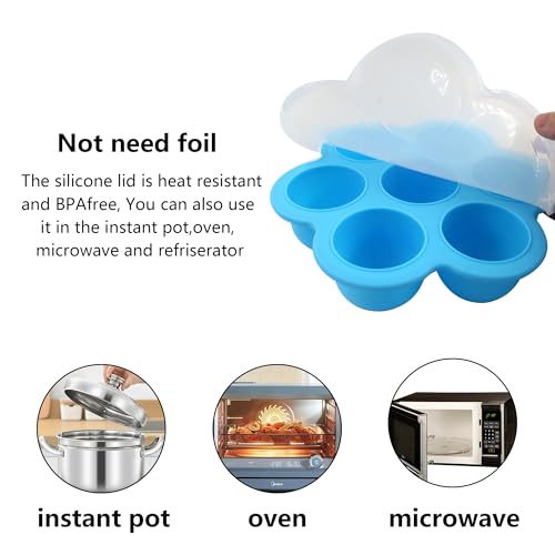 Septe 2 PCS Silicone Muffin Pans, Non-Stick 7-Cup Air Fryer Baking Molds