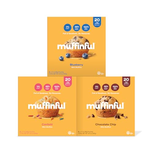 Muffinful Variety Mini Muffins Snack Packs, 15 4-Packs