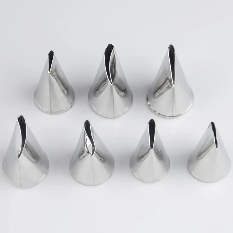 Rose Petal Piping Tips,Flower Icing Piping Nozzles Tips Set for Frosting Pastry Cake Decorating Tools,7 Pcs - color: Type A