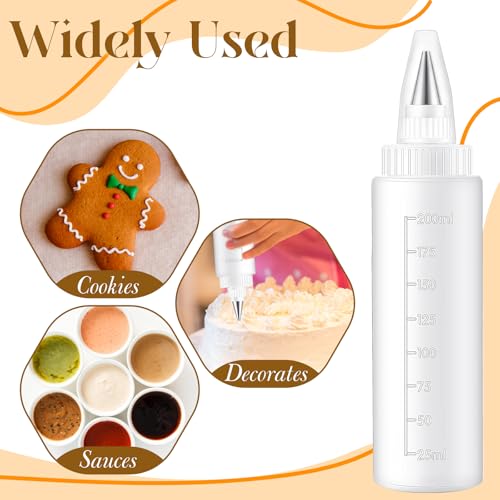 4 Pcs Squeeze Icing Bottles for Cookie Decorating,8 oz - size: 8 Ounces (Pack of 4)