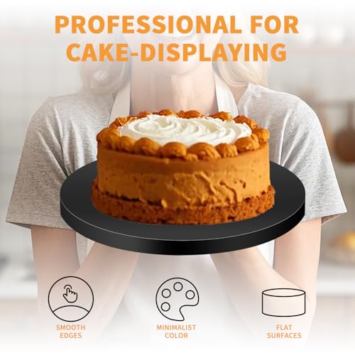 8" Black 1/2" Thick Cake Drum,10 Pack Grease Resistant Sturdy Cake Base - color: Black, size: 8inch/10pcs