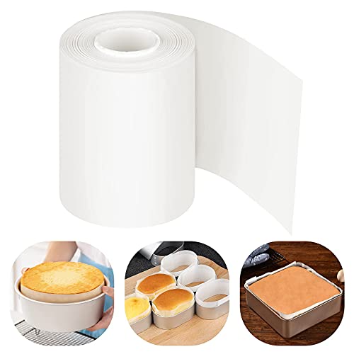 Baking Parchment Paper Side Liners - Baking Strips Roll for Round Cake Pans, Cheesecake Springform Pan, Non Stick Pan Lining Paper 3.15in x 164ft, Pre-cut Heat Resistant Kitchen Paper - size: 3.15in x 164ft