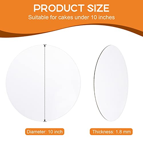 ZENOWICK 40-Packs Cake Boards 10 inch Round, White Cake Board Rounds - color: 40P, size: 10IN