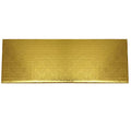 O’Creme Cake Board, Gold Foil Narrow Rectangle - Log Cake Board, Wraparound Gold Pastry Drum Boards with Gorgeous Design, Sturdy & Durable 1/4” Thick Cake Drums, 14 Inch x 6 Inch - Pack of 10 - color: Gold, size: 14 inch x 6 inch
