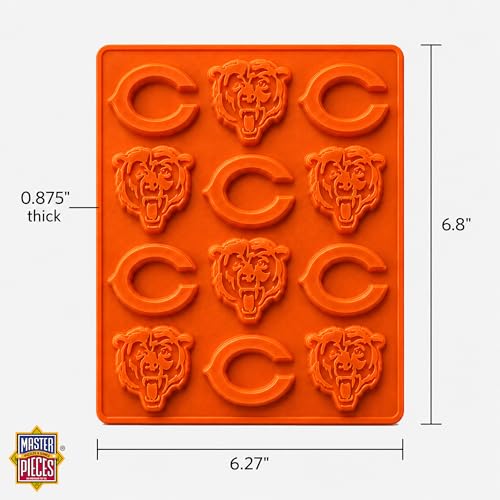 MasterPieces Game Day Set - FanPans NFL Chicago Bears - Silicone Ice Cube Trays Two Pack - Dishwasher Safe - style: Chicago Bears