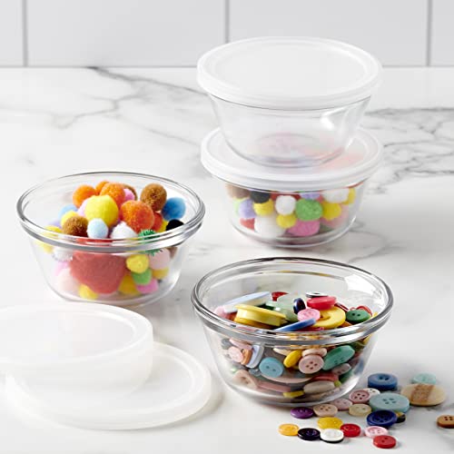 Anchor Hocking Glass Ramekins, 6 Ounce Glass Custard Cups with Lids, Set of 4 - style: Custard Cups with Lids