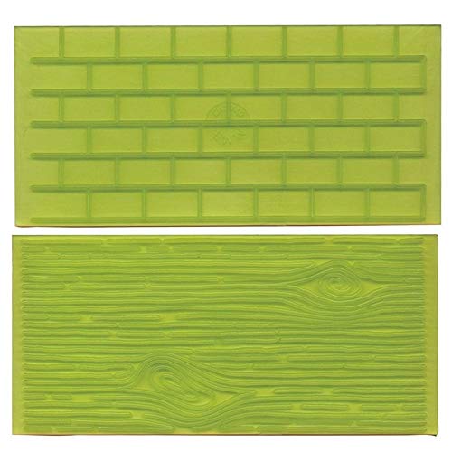 Tree Bark and Brick Wall Impression Mat, Set 1