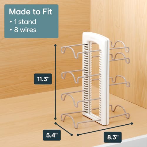 YouCopia WrapStand, Adjustable Kitchen Wrap, Foil and Bag Box Organizer for Kitchen Cabinet and Pantry Storage, White