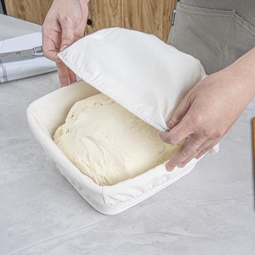 Restaurantware 9 3/4 In Square Rattan Banneton Bread Proofing Basket, 1 Ct - size: Square-1 Count