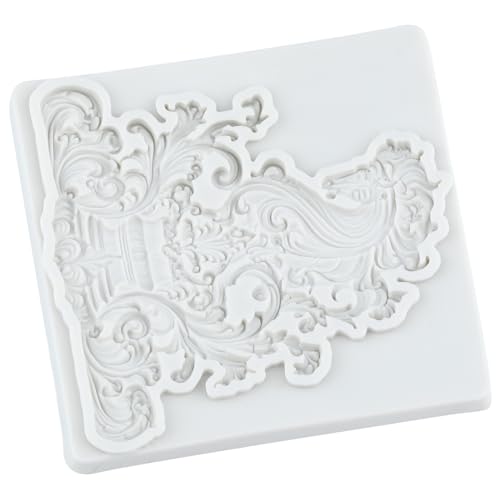 Baroque Curlicues Scroll Lace Silicone Fondant Molds - color: Style ZO