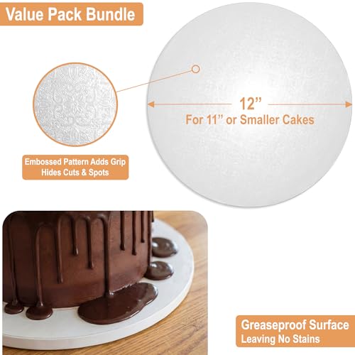 BOARDS+ 0.5" Cake Drums 12 Inch (14 Pack) Value Bundle - size: 12"