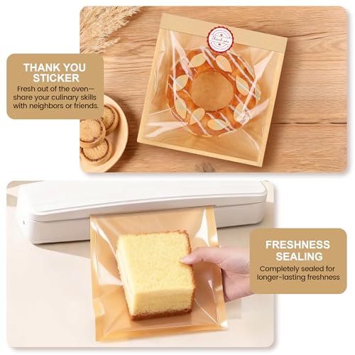 120 Pack Cookie Bags with Seal and Stickers