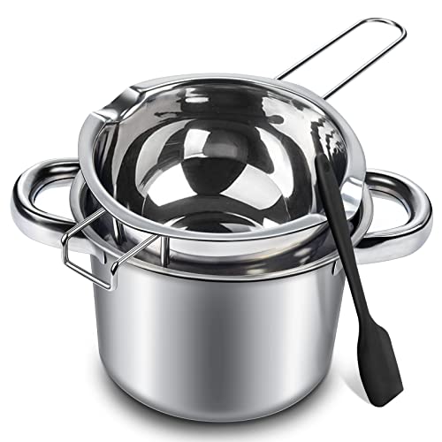 0.5QT Double Boiler Chocolate Melting with 1.5 QT 304 Stainless Steel Pot - size: 600ml+1600ml