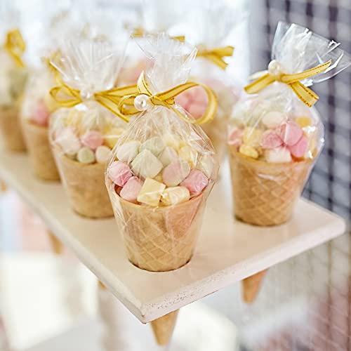 Morepack Cone Shaped Treat Bags 7x15 Inch 100Pcs - size: 7x15 inches
