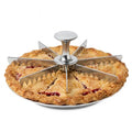 Mrs. Anderson’s Baking Pie Marker, Guideline, and Portion Divider, 8 Slice,Silver - style: Pie Marker