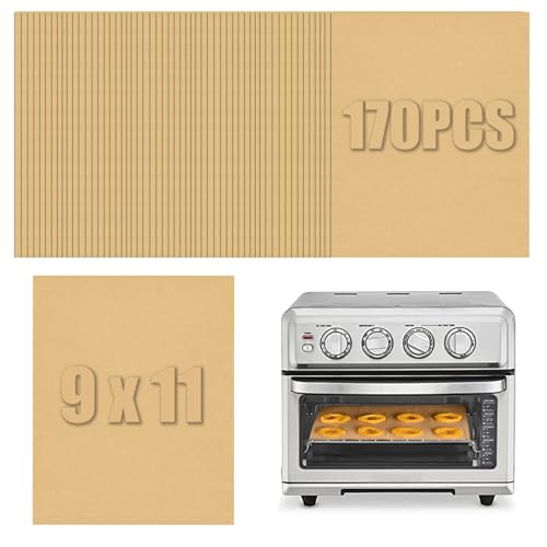 GOAUS Parchment Paper Sheets 9x11 Inch, Air Fryer Toaster Oven Liners Rectangular 170 pcs, Disposable Paper Liners Fit Cuisinart, Emeril Lagasse, Ninja Foodi, Breville, Instant Pot - size: 9 x 11 Inch (170 Pieces)