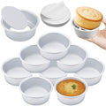 4 Inch Cake Pan Set of 8, Aluminum Mini Cake Pans & 100PCS Parchment Paper