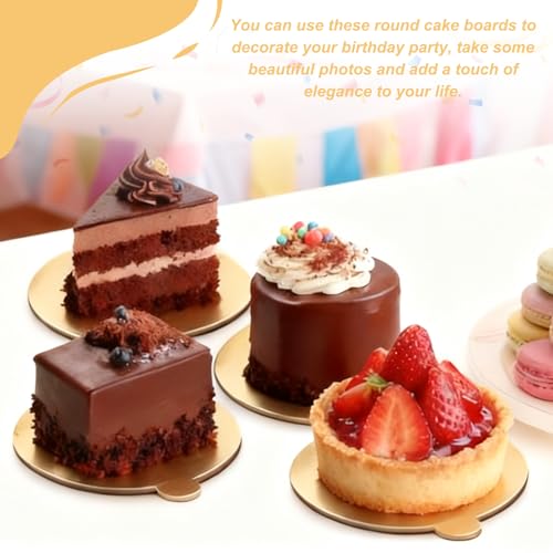 uxcell 300 Pcs Mini Cake Board w/Tab 3 Inch Cardboard Cake Base White - color: White, size: 3 Inch